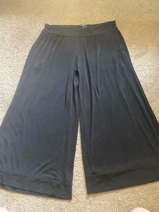 Eileen Fisher Pants - Eileen Fisher Silk Wide Leg Pants Size L Black 100% Silk